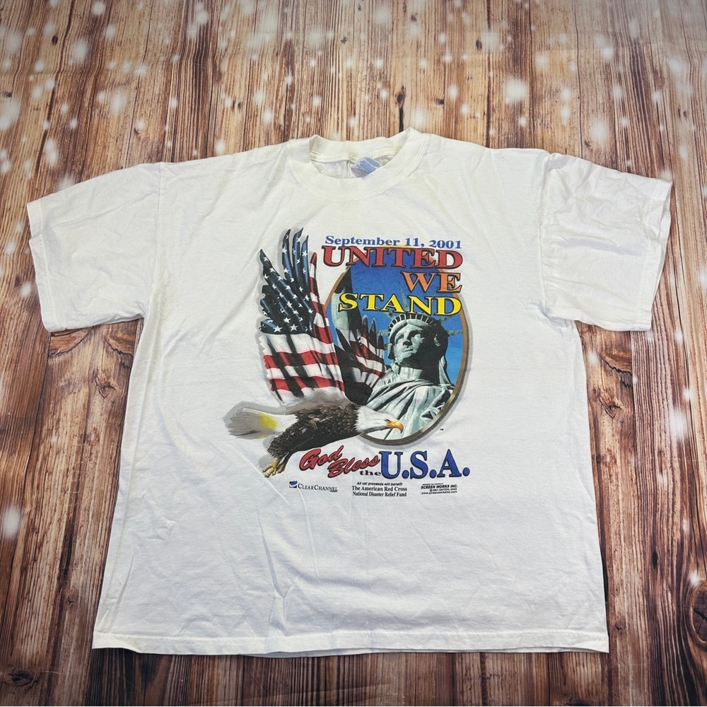 Vintage United We Stand  9/11 Memorial Men's Graphic T-Shirt  Size XL